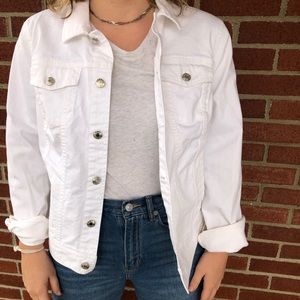 Talbots white jean jacket